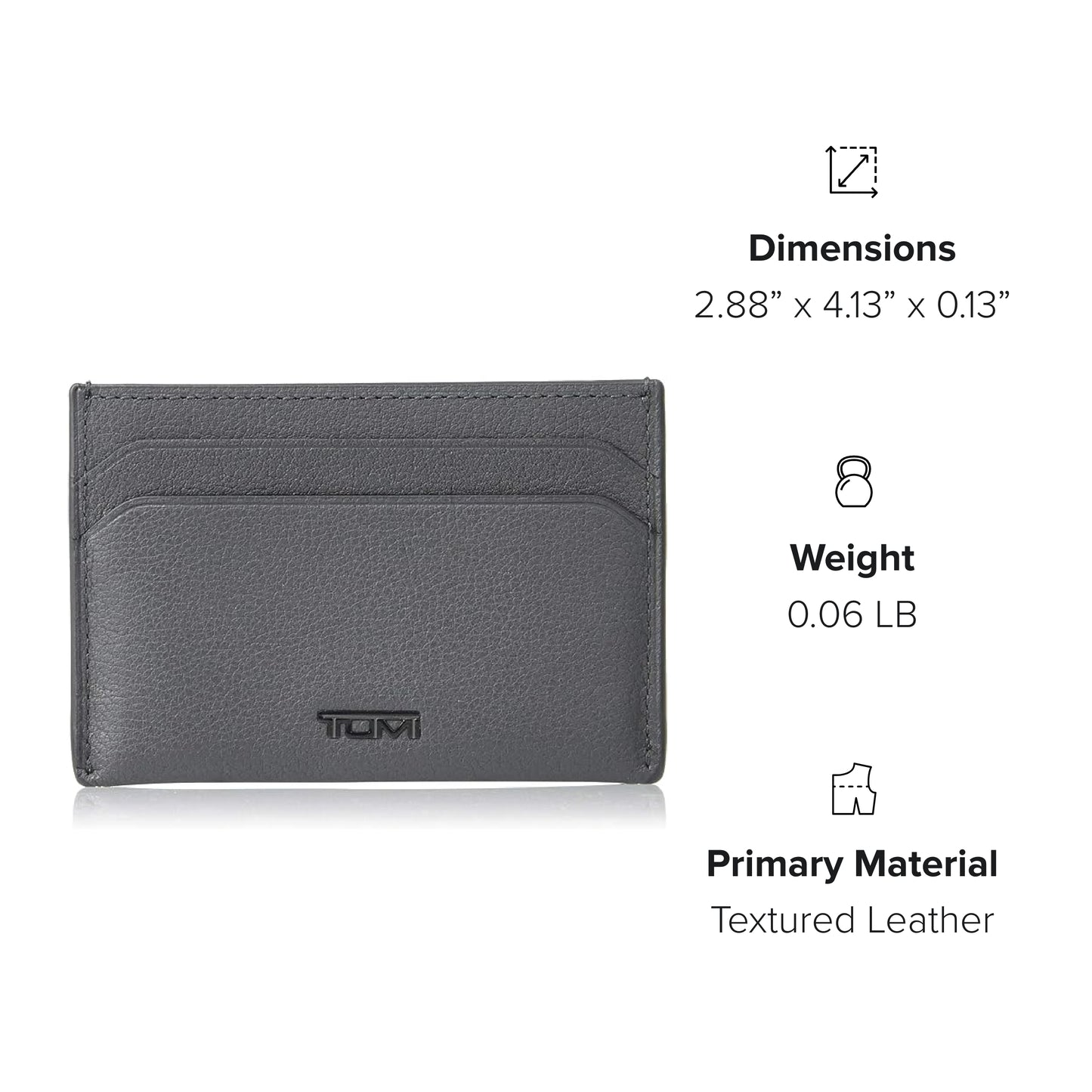 TUMI - Nassau Slim Card Case Wallet for Men - Grey Texture