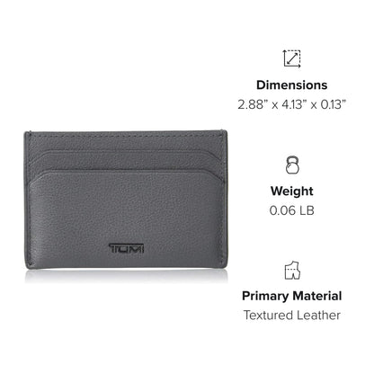 TUMI - Nassau Slim Card Case Wallet for Men - Grey Texture