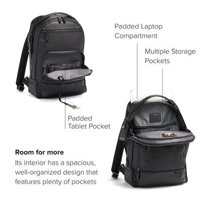 TUMI - Harrison Warren Backpack - 15-Inch Laptop Backpack - Stylish Women's & Men's Backpack for Travel & Business - Black Leather