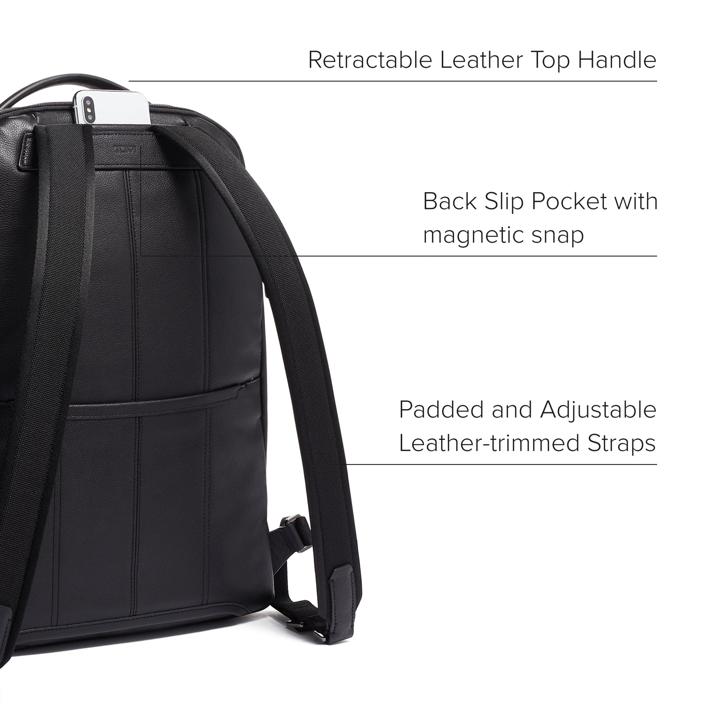 TUMI - Harrison Warren Backpack - 15-Inch Laptop Backpack - Stylish Women's & Men's Backpack for Travel & Business - Black Leather
