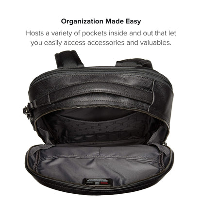 TUMI - Harrison Warren Backpack - 15-Inch Laptop Backpack - Stylish Women's & Men's Backpack for Travel & Business - Black Leather