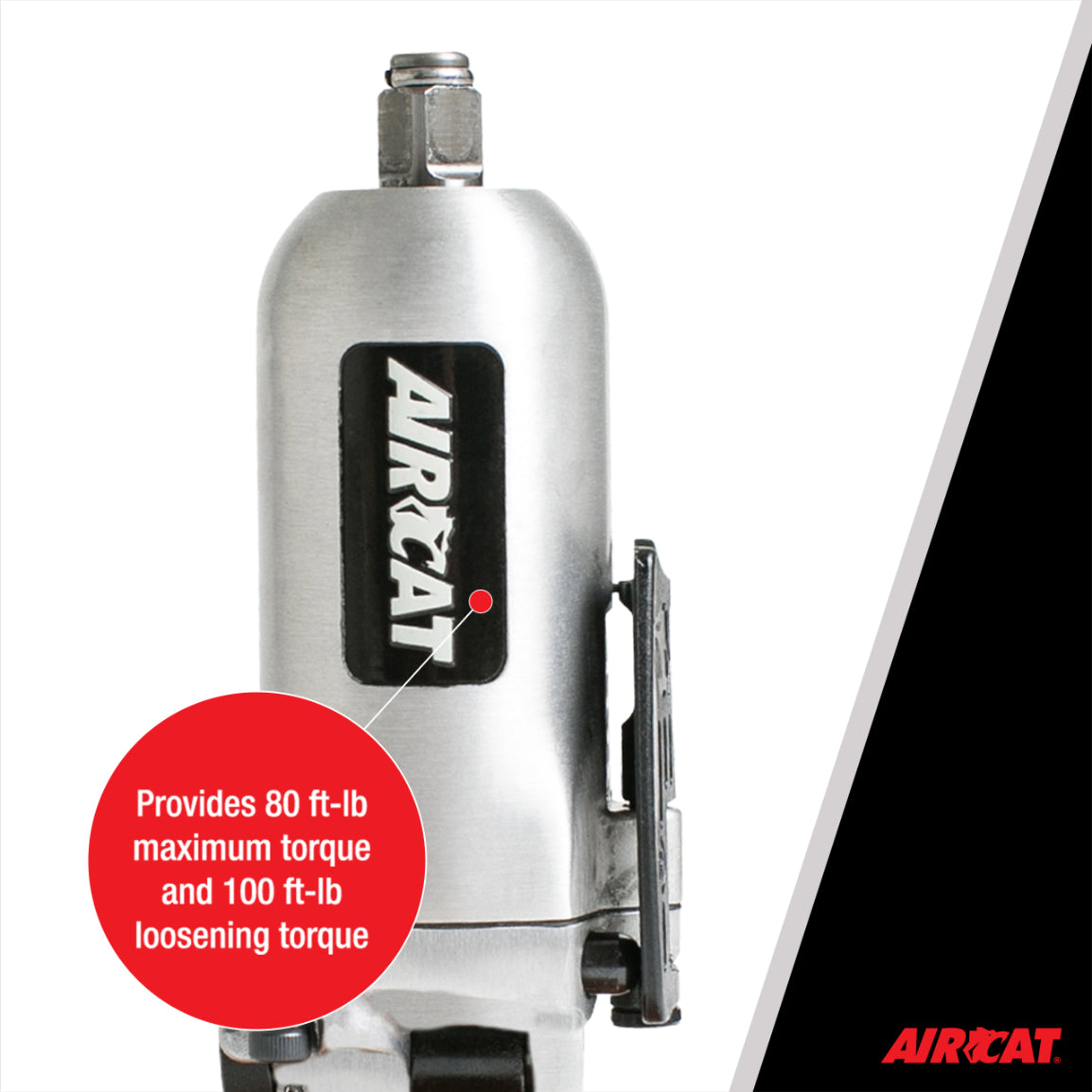 AIRCAT 1320: 3/8-Inch Butterfly Impact Wrench with Built-In Air Inlet 100 ft-lbs