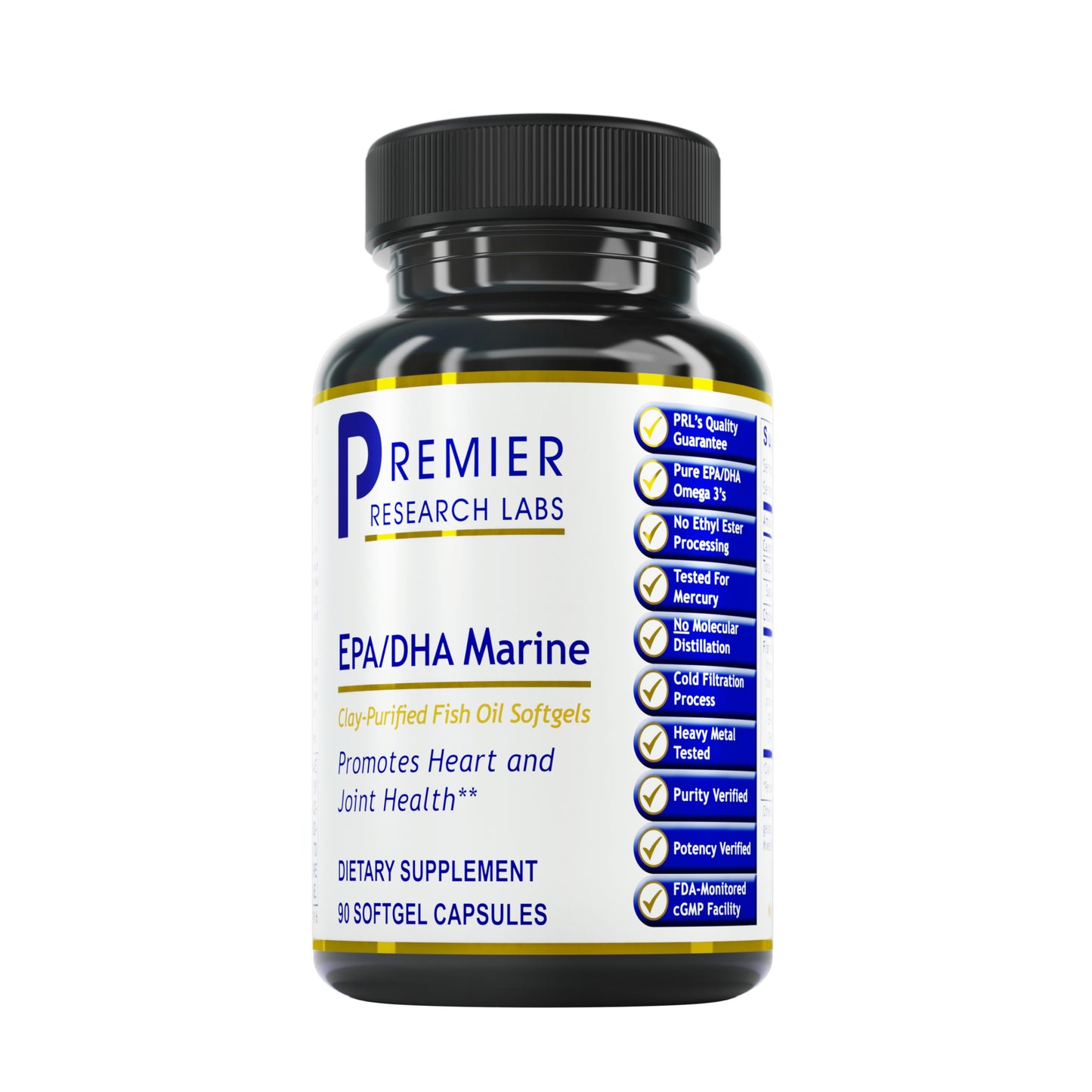 Premier Research EPA/DHA Marine Softgels, Supports Heart and Joint Health, Dietary Supplement, 90 Softgel Capsules