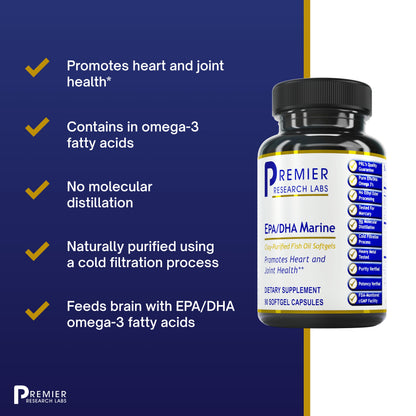 Premier Research EPA/DHA Marine Softgels, Supports Heart and Joint Health, Dietary Supplement, 90 Softgel Capsules