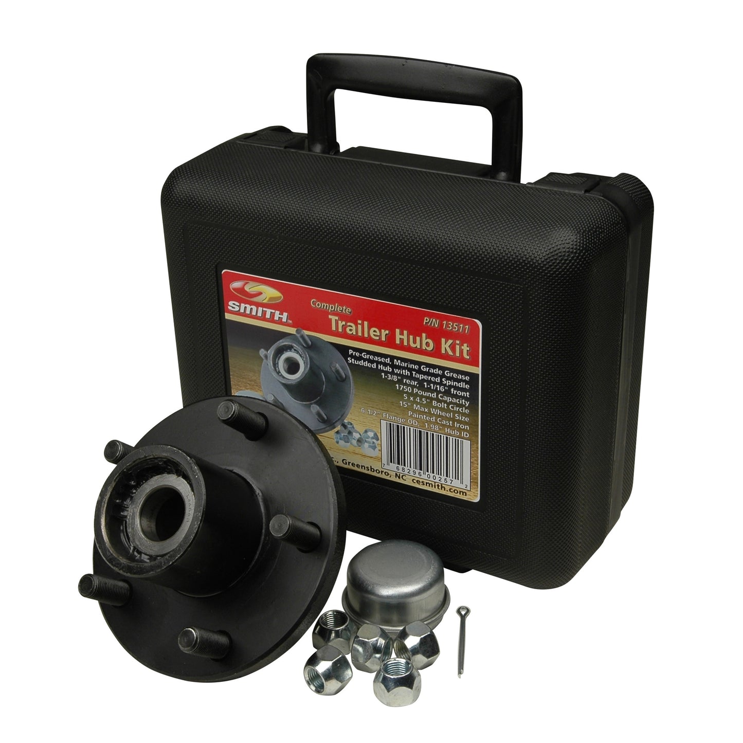 CE Smith - 3511 Trailer Hub Kit with 1-3/8" to 1-1/16‚Äù Spindle and 5x4.5‚Äù Stud