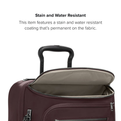 TUMI - Voyageur Leger International Carry-On - Travel Luggage for Men & Women - Roller Suitcase with USB-C Charging Port - Deep Plum