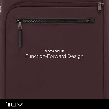 TUMI - Voyageur Leger International Carry-On - Travel Luggage for Men & Women - Roller Suitcase with USB-C Charging Port - Deep Plum