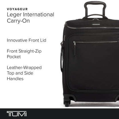 TUMI - Voyageur Leger 4 Wheeled Luggage - Women's Lightweight and Spacious, Sleek Silhouette, Durable Premium Suitcase - Black & Gunmetal