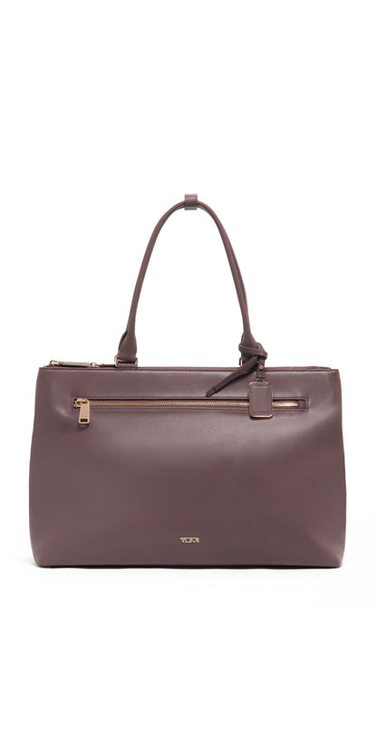 TUMI - Voyageur Sidney Leather Business Tote - Dark Mauve