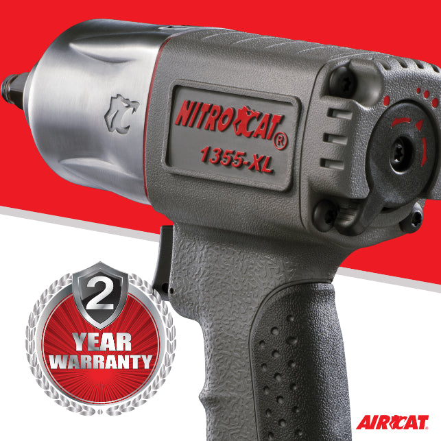 AIRCAT 1355-XL 3/8-Inch Nitrocat Composite Impact Wrench 700 ft-lbs