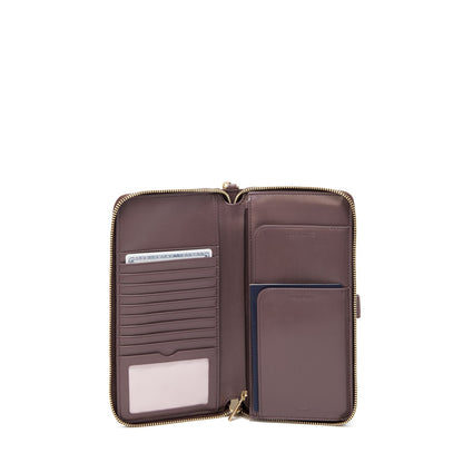 TUMI - Belden Travel Wallet - Leather Passport Wallet - Premium Card Wallet - ID Wallet - 4.5" X 8.8" X 1.0" - Dark Mauve