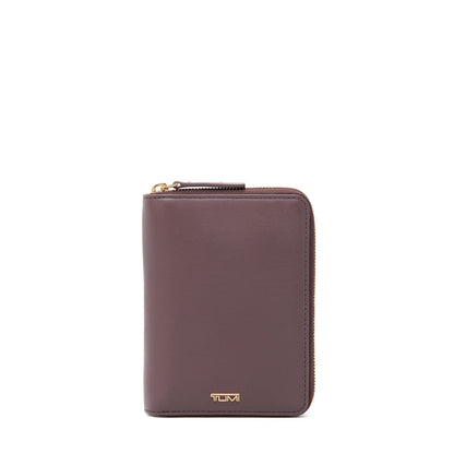 TUMI - Belden Zip-Around Passport Case - Leather Travel Wallet and Organizer - With Document & Passport Holder - Dark Mauve