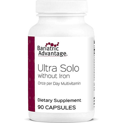 Bariatric Advantage Ultra Solo Without Iron Daily Multivitamin for Gastric Bypass Surgery and Sleeve Gastrectomy Patients, Includes Vitamin B12, C, D, K, Thiamin and Copper - 90 Count