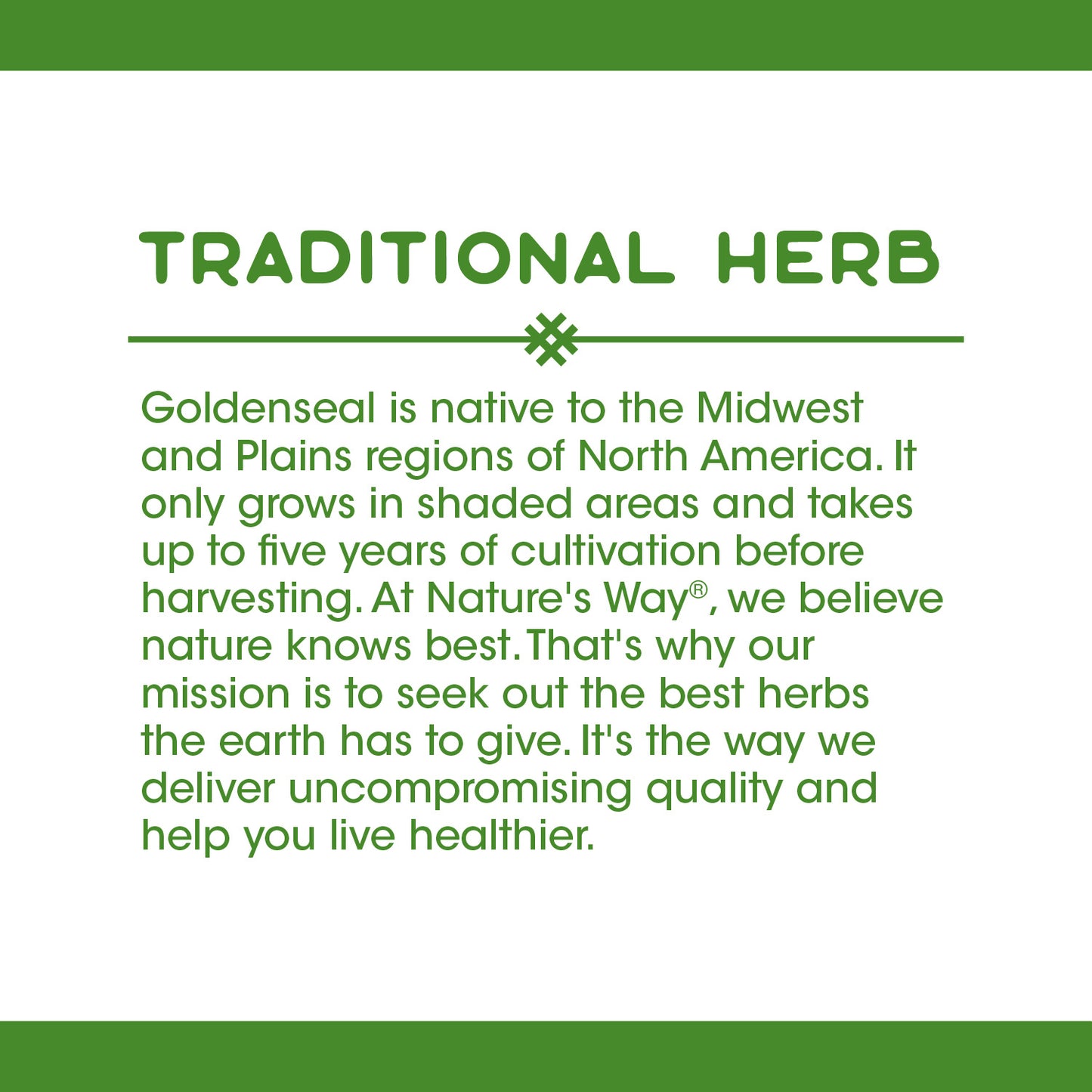 Nature‚Äôs Way Premium Goldenseal Herb, 800 mg Per Serving, 180 Vegetarian Capsules