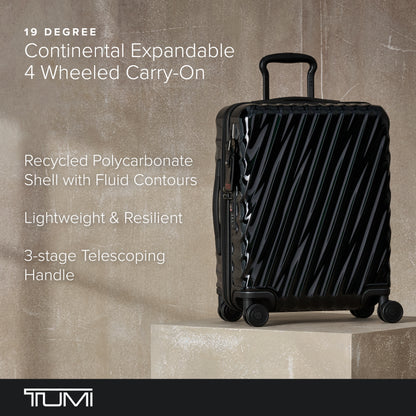 TUMI - 19 Degree Continental Expandable 4 Wheeled Carry-On - Carry-On Bag - Travel Accessories - 21.8" X 15.8" X 9.0" - Black