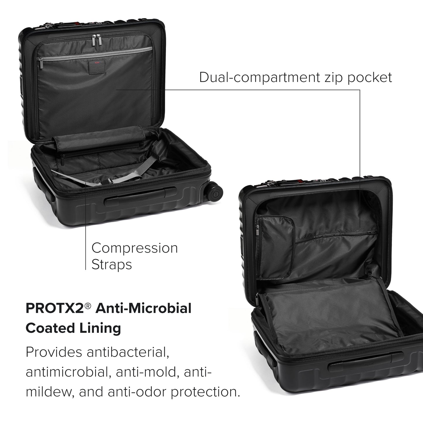TUMI - 19 Degree Continental Expandable 4 Wheeled Carry-On - Carry-On Bag - Travel Accessories - 21.8" X 15.8" X 9.0" - Black