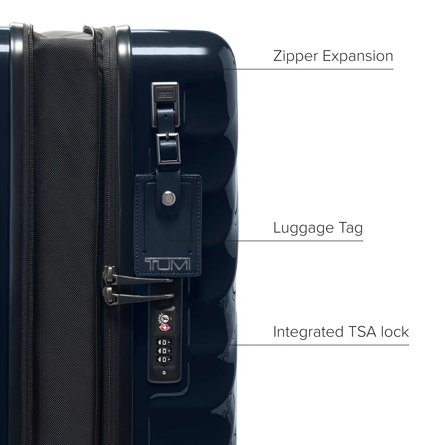 TUMI - 19 Degree Large Expandable Carry-On - 4-Wheeled Carry-On Bag - Travel Accessories - 21.8" X 15.8" X 9.0" - Navy