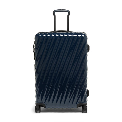 TUMI - 19 Degree Medium Expandable Checked Packing Case - 4-Wheeled Luggage - Hard Shell Suitcase - 26.0" X 17.5" X 10.0" - Navy