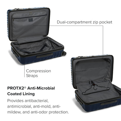 TUMI - 19 Degree Medium Expandable Checked Packing Case - 4-Wheeled Luggage - Hard Shell Suitcase - 26.0" X 17.5" X 10.0" - Navy