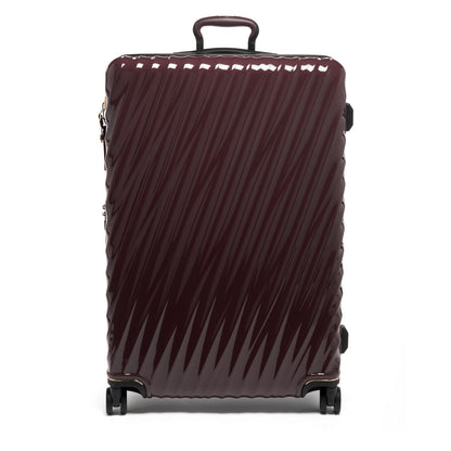 TUMI - 19 Degree Large Expandable Checked Luggage - 4-Wheels - Durable Hard Shell Zipper Expansion Checked Bag - Suitcase - Beetroot Red