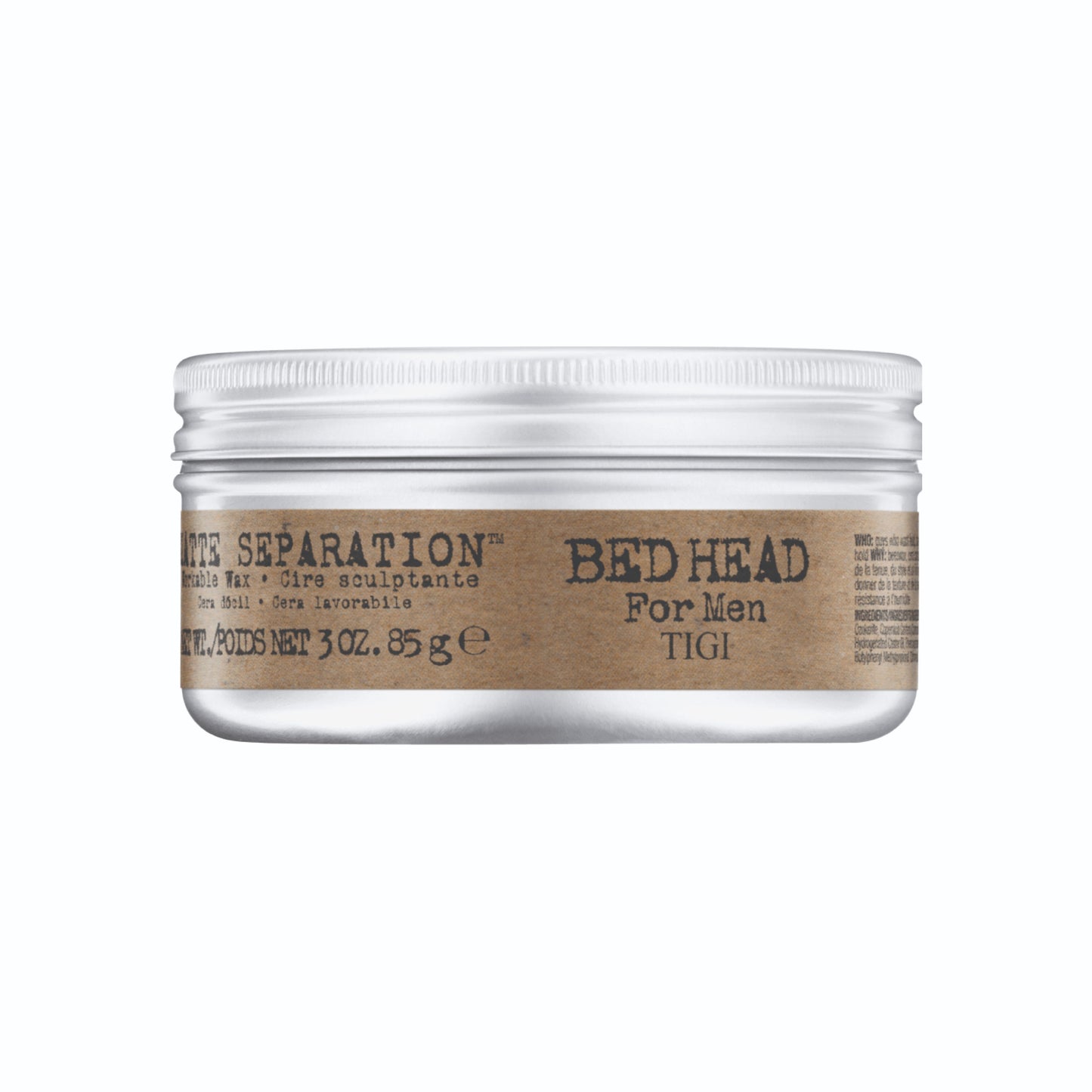 Bed Head for Men by TIGI Matte Separation Workable Wax 3 oz (Pack of 2)