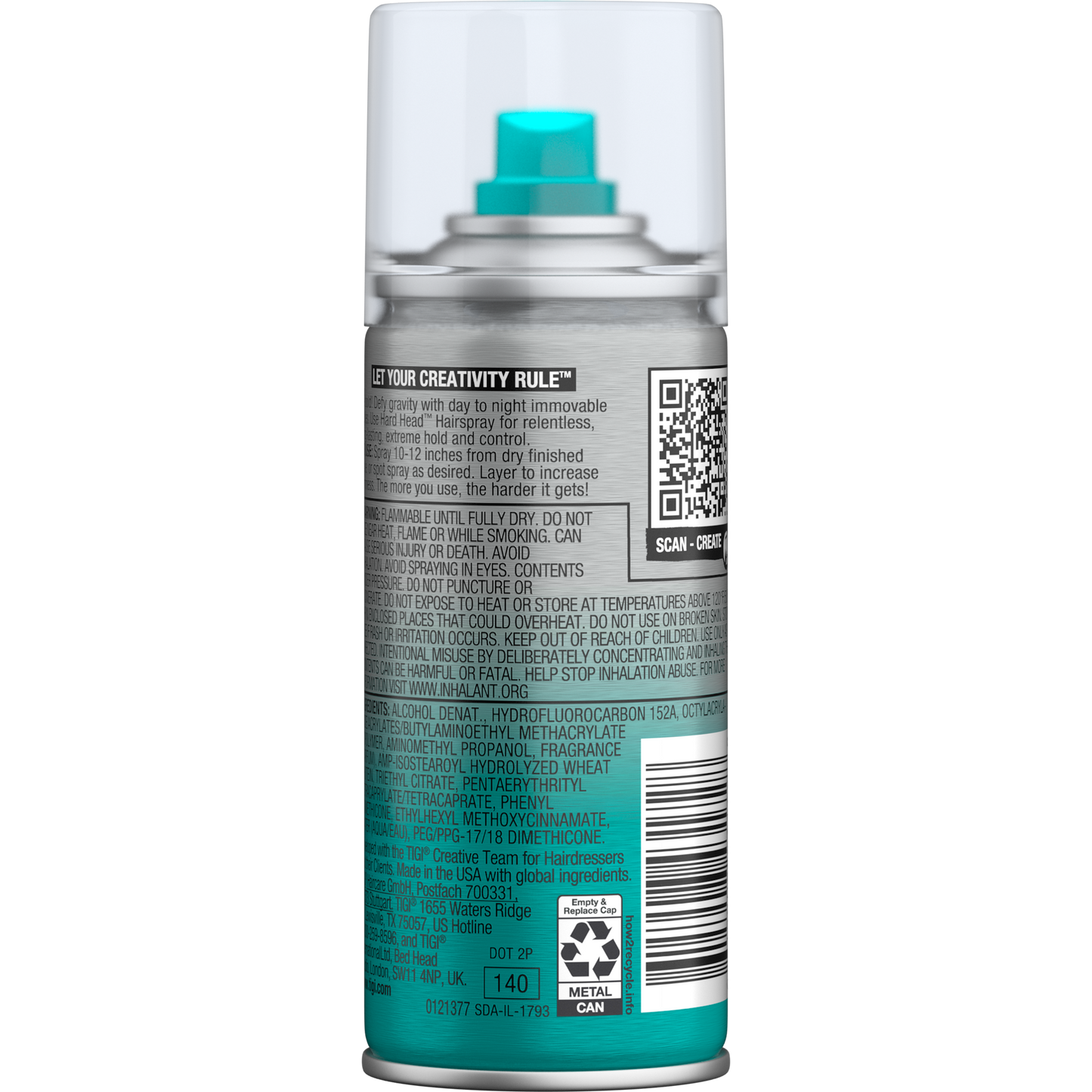 Bed Head by TIGI Hard Head Hairspray for Extra Strong Hold Travel Size 3 oz (Pack of 2)