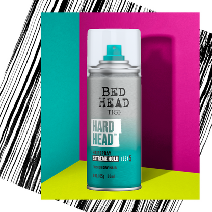Bed Head by TIGI Hard Head Hairspray for Extra Strong Hold Travel Size 3 oz (Pack of 2)