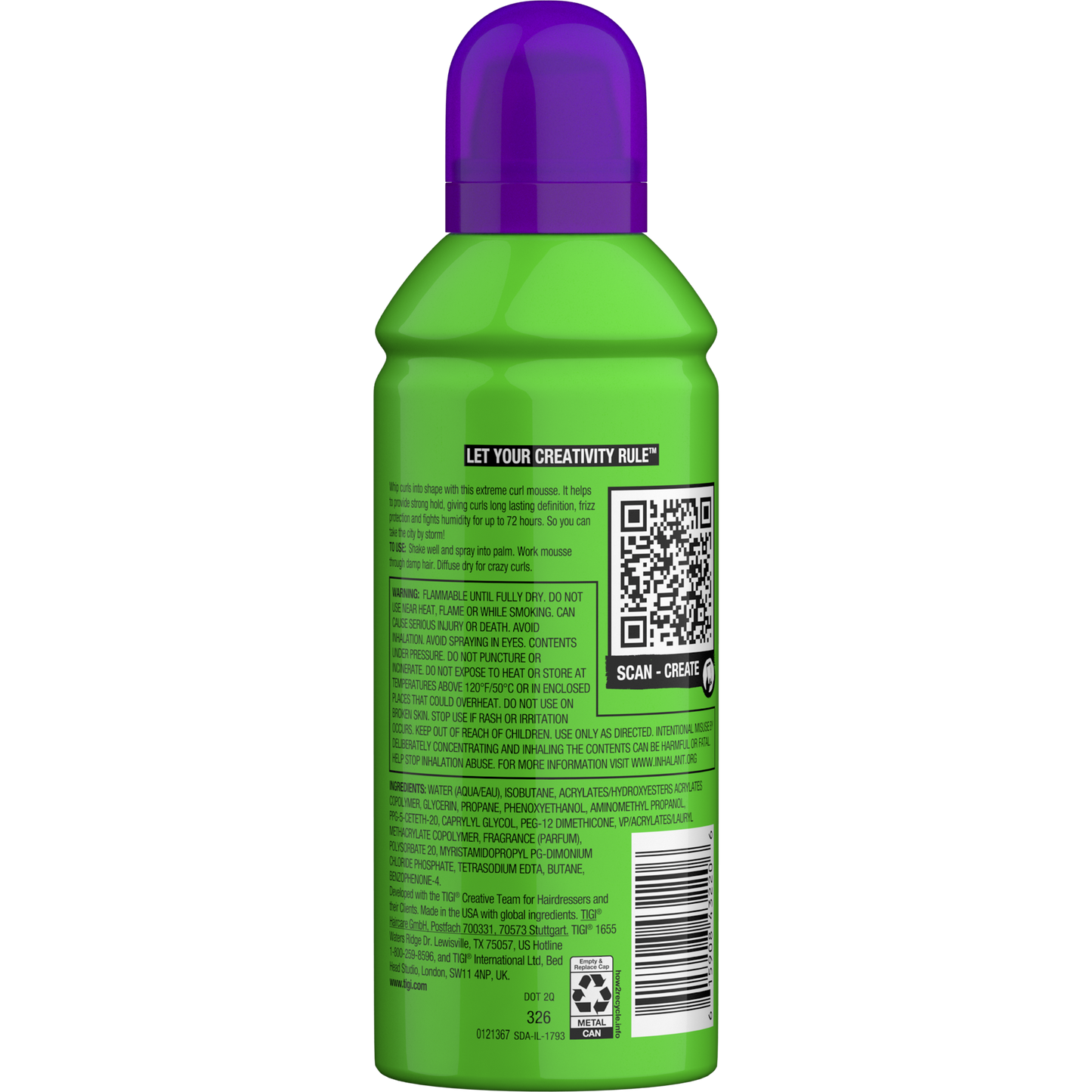 Bed Head by TIGI Foxy Curls Curly Hair Mousse for Strong Hold 8.4 oz (Pack of 2)