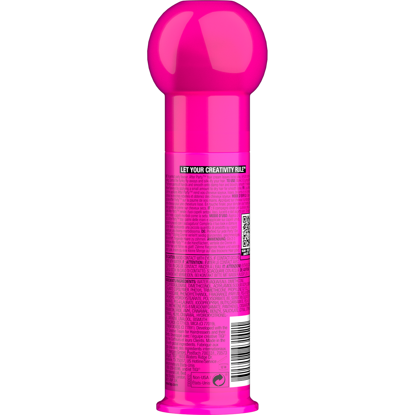 Bed Head by TIGI After Party Smoothing Cream for Silky and Shiny Hair 3.38 fl oz (Pack of 3)