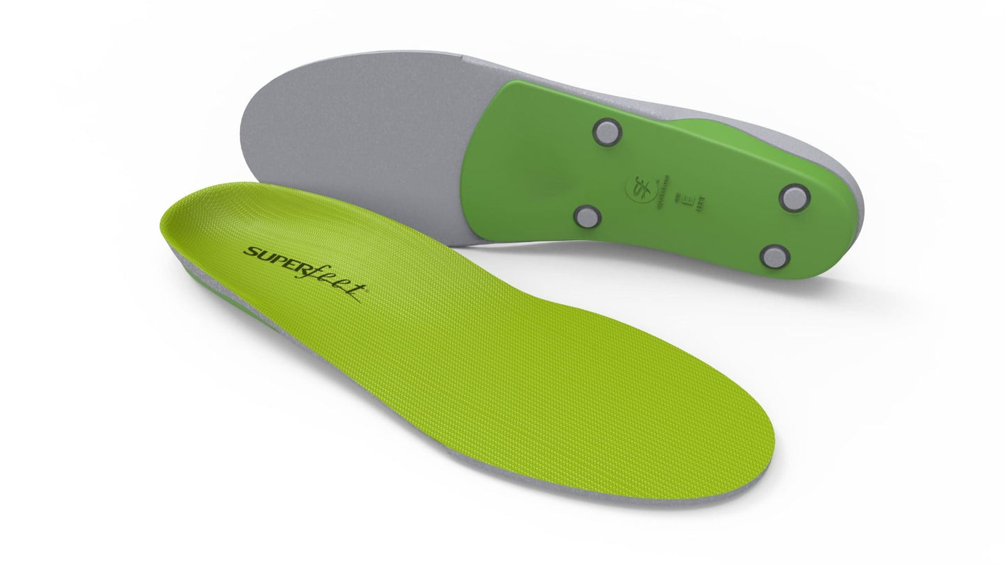 Superfeet GREEN Insoles, Professional-Grade High Arch Support, Orthotic Shoe Inserts for Maximum Support, Unisex, 13.5-15 Men