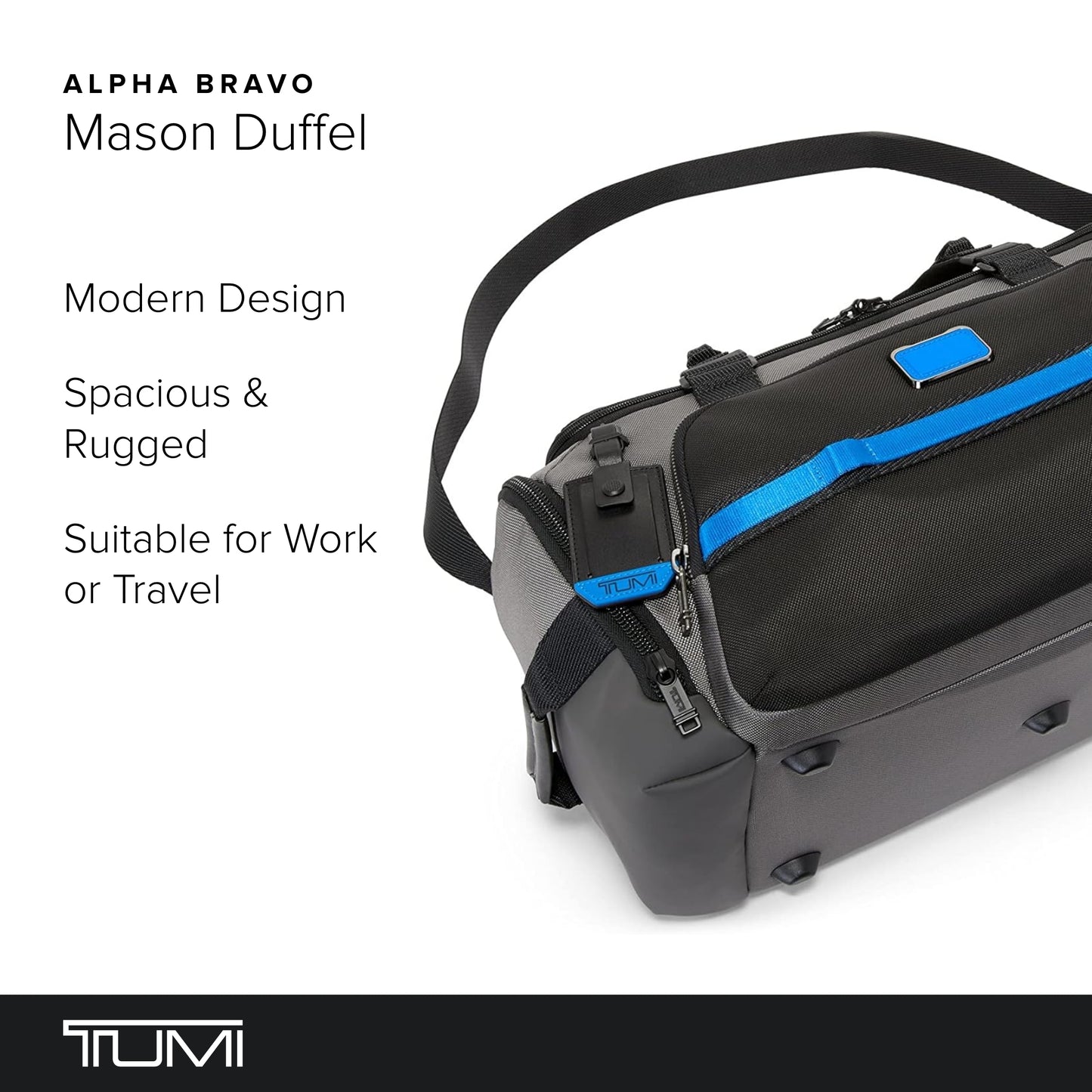 TUMI Alpha Bravo Mason Duffel - Grey/Blue