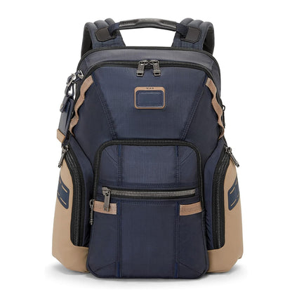 TUMI - Alpha Bravo Navigation Backpack - Everyday Travel Backpack - Fits Up to 15" Laptop - 16.0" X 14.0" X 7.3" - Midnight Navy/Khaki