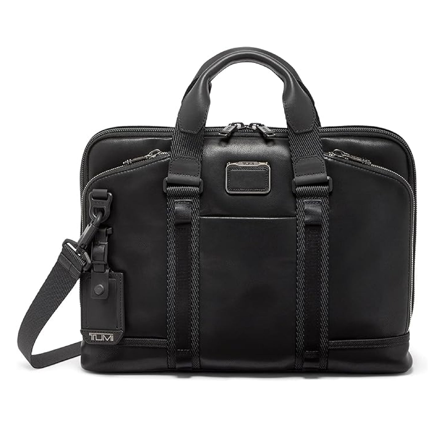 TUMI - Alpha Bravo Academy Brief - Compact Laptop Briefcase - Travel Laptop Bag - 11.8" X 15.5" X 2.0" - For 15" Laptop - Black Leather