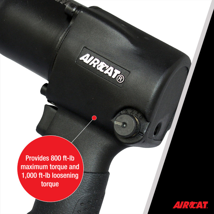 AIRCAT 1431-2: 1/2-Inch Impact Wrench with 2-Inch Extended Anvil 1,000 ft-lbs