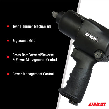 AIRCAT 1431: 1/2-Inch Impact Wrench 1,000 ft-lbs