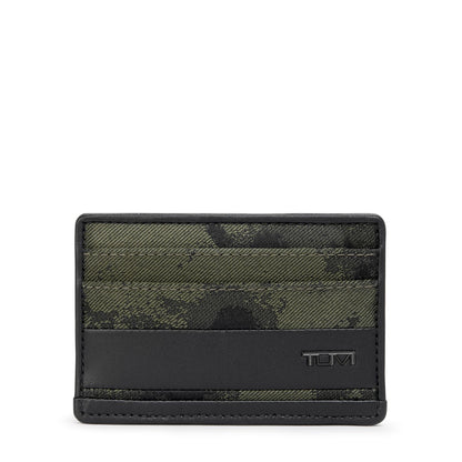 TUMI - Alpha Slim Card Case - Slim Billfold Wallet for Travel - Slip Pocket Wallet - Small Wallet - 2.8" X 4.1" X 0.2" - Camo Jacquard