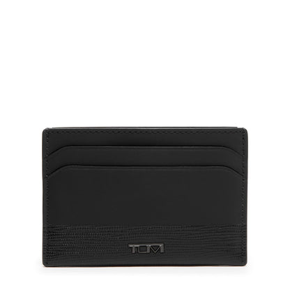 TUMI - Nassau Slim Card Case - Slim Wallet Card Holder for Men & Women - Thin Wallet - Soft Nappa Leather Material - Black/Black