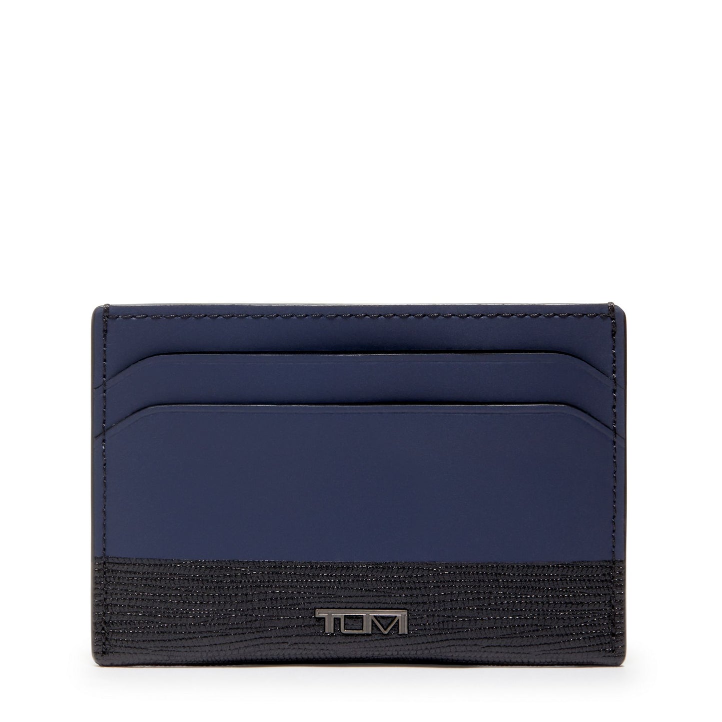 TUMI - Nassau Slim Card Case - Slim Wallet Card Holder for Men & Women - Thin Wallet - Soft Nappa Leather Material - Navy/Black