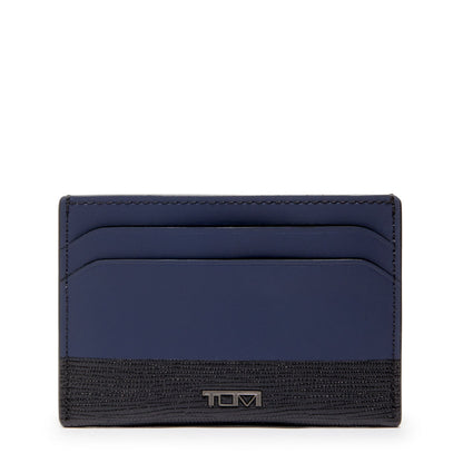 TUMI - Nassau Slim Card Case - Slim Wallet Card Holder for Men & Women - Thin Wallet - Soft Nappa Leather Material - Navy/Black