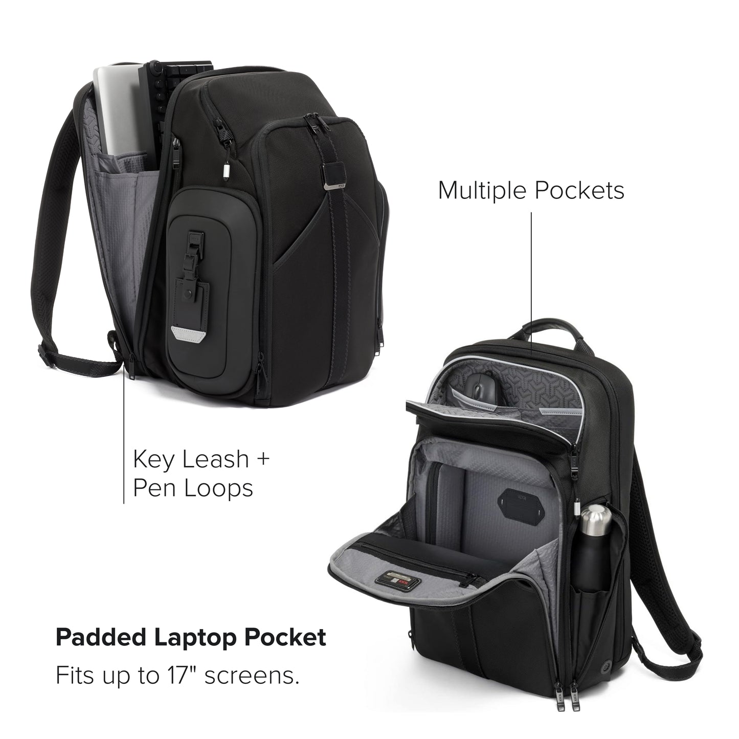 TUMI - Alpha Bravo Esports Pro 17" Backpack - Expandable Travel and Commute Gaming and Tech Bag - Fits up to 17" Laptop - Black