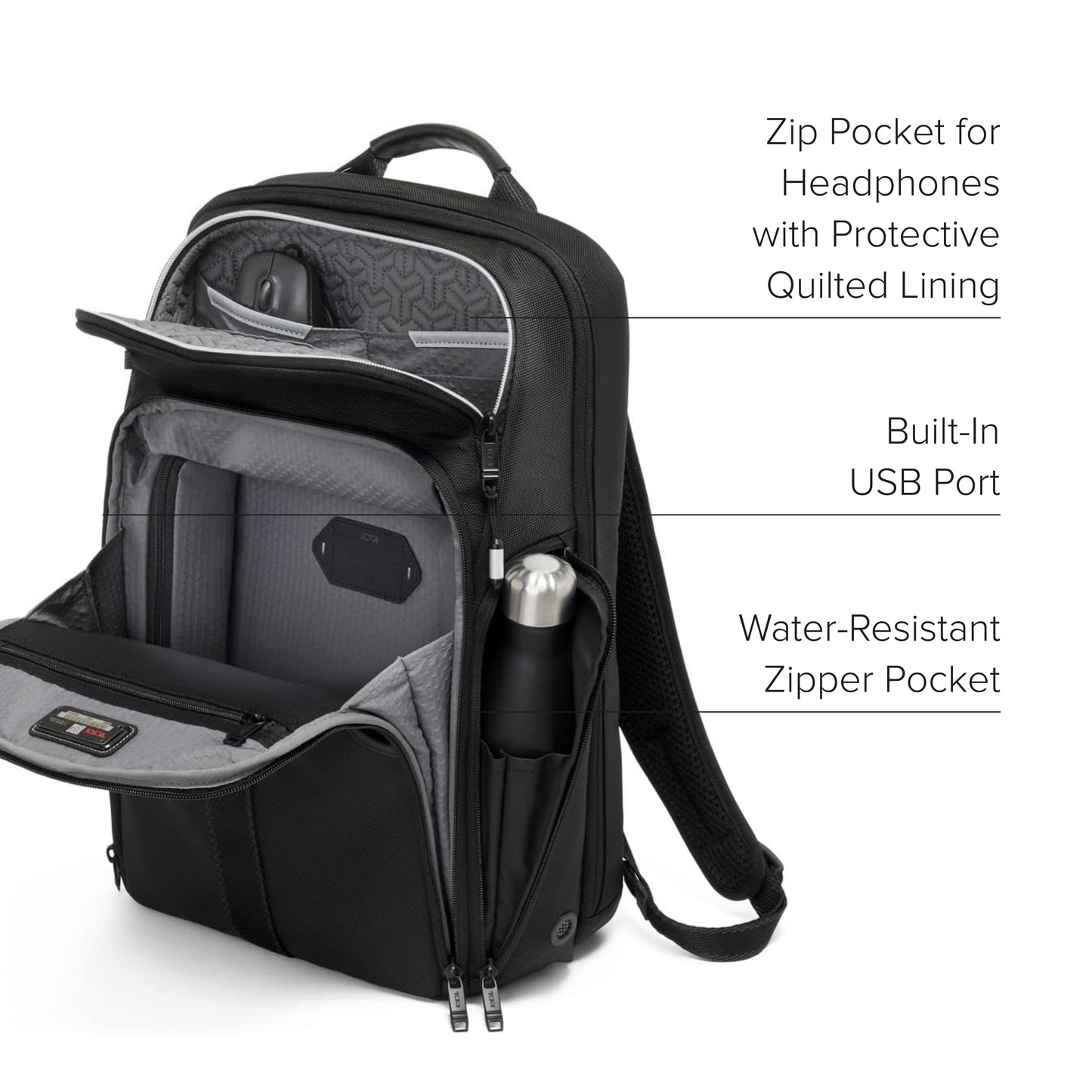 TUMI - Alpha Bravo Esports Pro 17" Backpack - Expandable Travel and Commute Gaming and Tech Bag - Fits up to 17" Laptop - Black