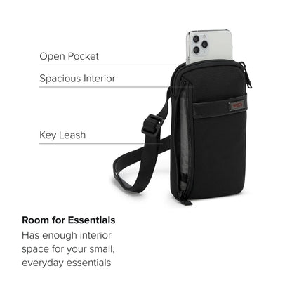 TUMI - Alpha Small Crossbody Pouch - Compact Crossbody Bag with Pockets - Shoulder Bag for Men & Women Tracer - Black