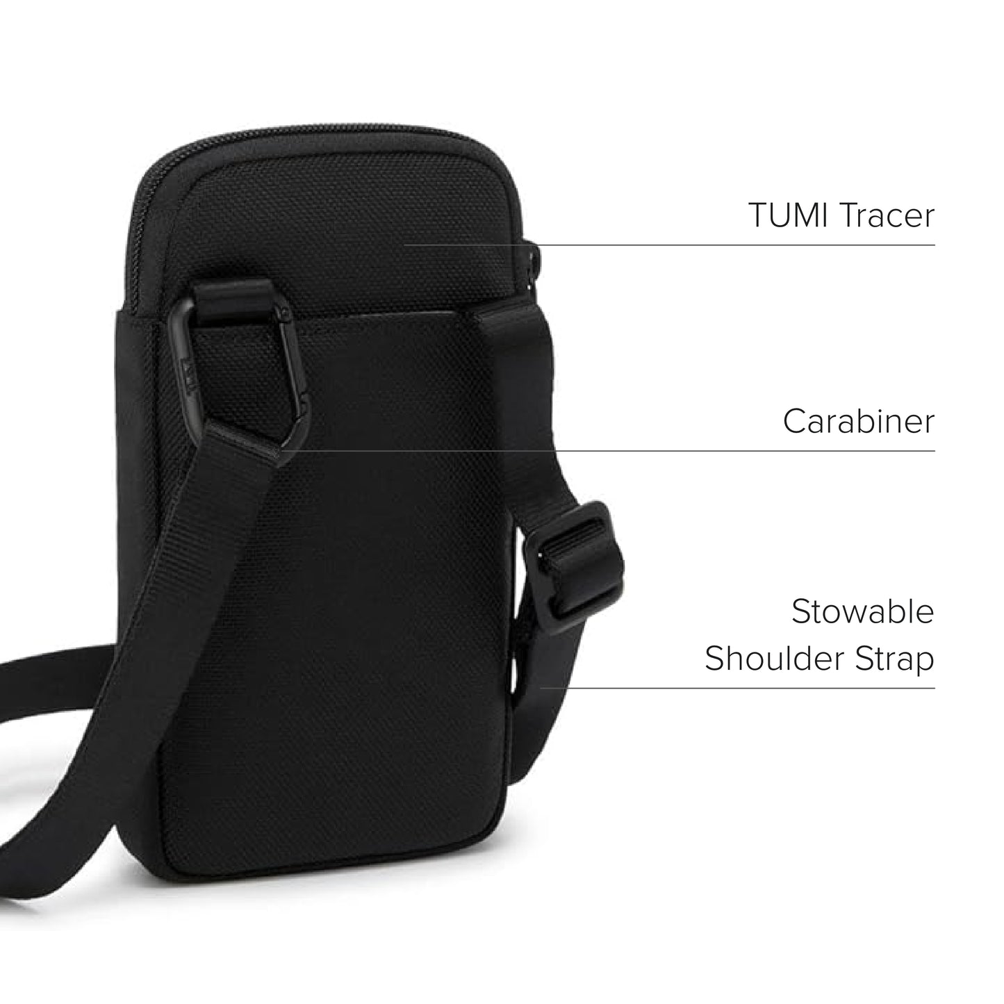 TUMI - Alpha Small Crossbody Pouch - Compact Crossbody Bag with Pockets - Shoulder Bag for Men & Women Tracer - Black