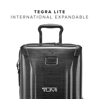 TUMI - Tegra-Lite International Expandable 4 Wheeled Carry-On - Carry On Luggage with Spinner Wheels & TSA Luggage Lock - Black/Graphite