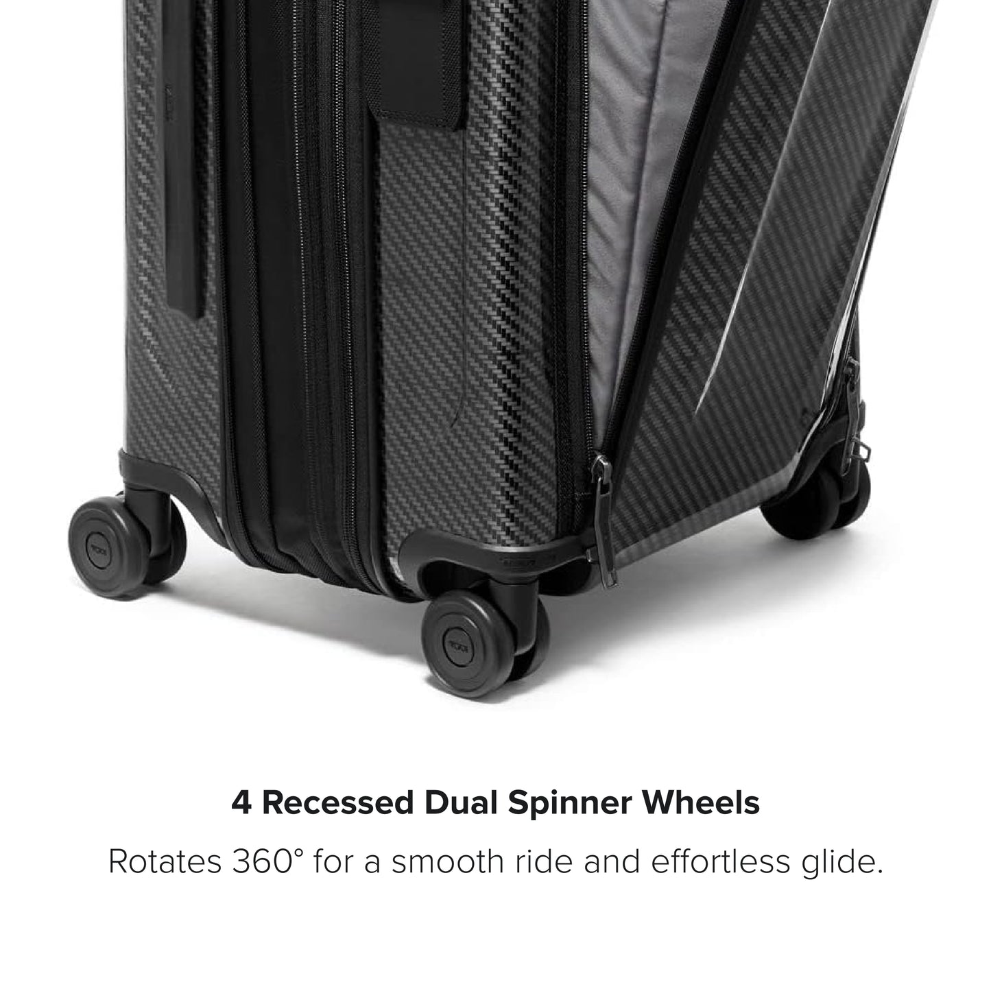 TUMI - Tegra-Lite 4 Wheel Luggage - Highly Durable Suitcase, Flexible Shell, Sleek and Lightweight Men's and Women's Expandable Rolling Bag - Front Pocket Expandable Carry On, Black Graphite