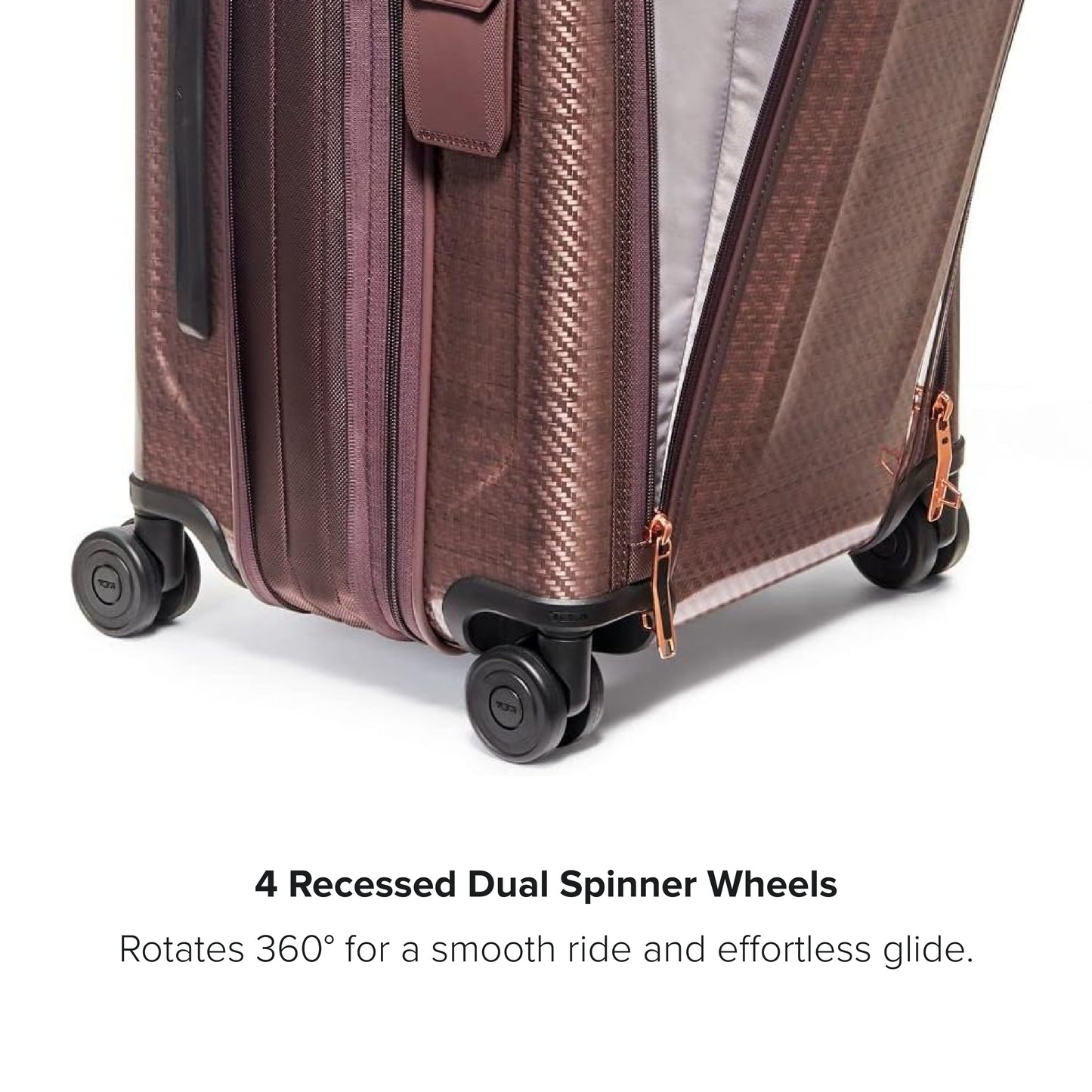 TUMI - Tegra-Lite 4 Wheel Luggage - Highly Durable Suitcase, Flexible Shell, Sleek and Lightweight Men's and Women's Expandable Rolling Bag - Front Pocket Expandable Carry On, Blush