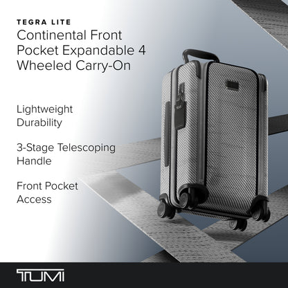 TUMI - Tegra-Lite 4 Wheel Luggage - Highly Durable Suitcase, Flexible Shell, Sleek and Lightweight Men's and Women's Expandable Rolling Bag - Continental, T-Graphite