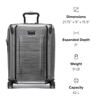 TUMI - Tegra-Lite 4 Wheel Luggage - Highly Durable Suitcase, Flexible Shell, Sleek and Lightweight Men's and Women's Expandable Rolling Bag - Continental, T-Graphite