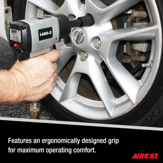 AIRCAT 1450-2: 1/2-Inch Impact Wrench with 2-Inch Extended Anvil 1,000 ft-lbs
