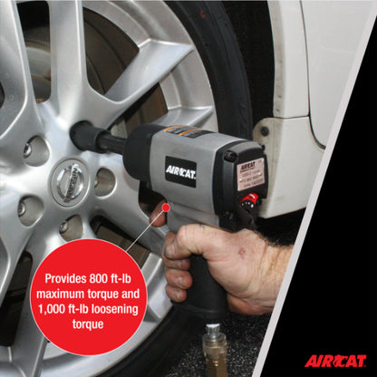 AIRCAT 1450-2: 1/2-Inch Impact Wrench with 2-Inch Extended Anvil 1,000 ft-lbs